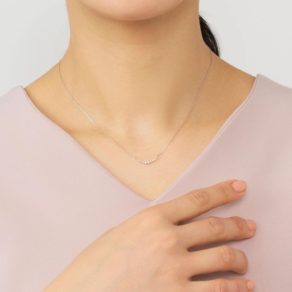 Necklace K10 White Gold Diamond Lure AJBN136340DI [Vendome Aoyama] [Official]