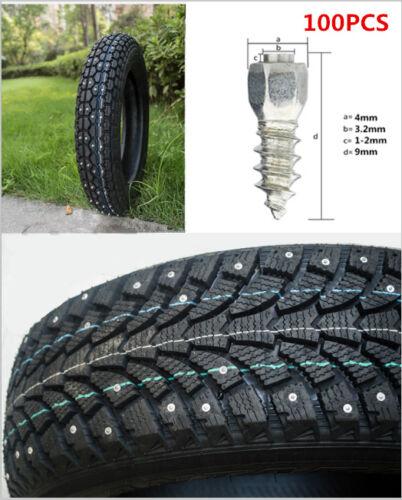 100x9mm Screw in Tire Stud Snow Spikes Racing Track Tire Ice Studs Car/Truck/ATV