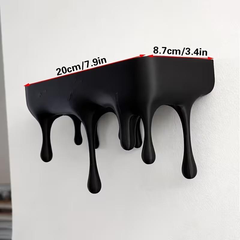 

1Pcs Wall Mounted Storage Rack Dripping Storage Container Simple Installation For Home Scene Decoration one size