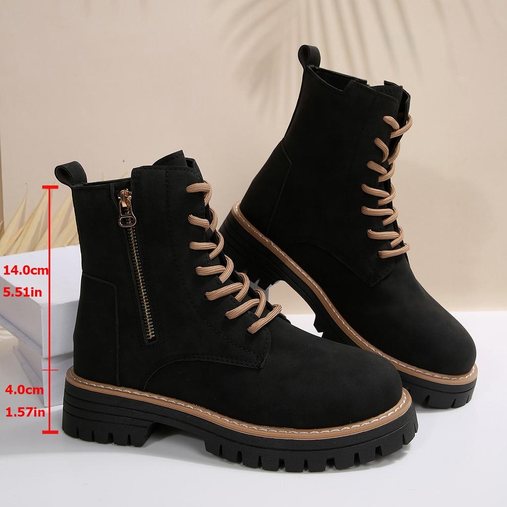 Fashion Women Warm Boots Autumn Winter Boots Classic Zipper Snow Ankle Boots Winter Suede Warm Fur Plush Women Shoes Booties Heels