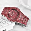 Huaqiangbei Men's Rhinestone Hip Hop Quartz Watch: Star Calendar, Light Luxury Style