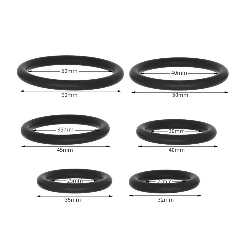 3pcs Silicone Penis Ring Ejaculation Delay Cock Rings Dick Erection Cockring Male Chastity Adult Sex Toys for Men