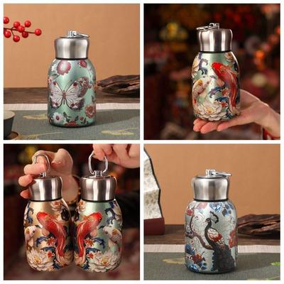 Leak Proof Water Bottle 300ml Coffee Mug Creative Gift Hot Cold Water Bottle Sports
