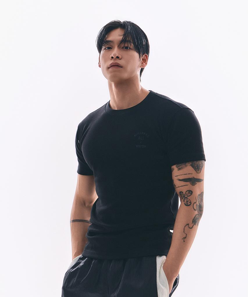 Weideun [Ali] The Greatest Muscle Fit Short Sleeve Black