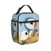 Puffin Rock Cartoon   Insulated Lunch Bag Thermal Bag Reusable,Meal Container  High Capacity Tote Lunch Box Food Storage Bags