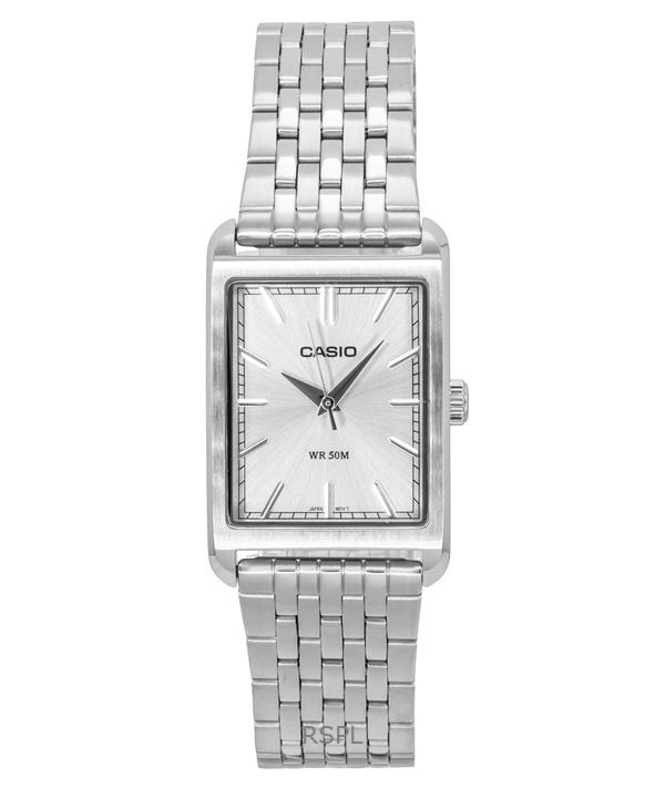 Casio Аналоговые Нержавеющая сталь Серебристый циферблат Кварцевые MTP-B215D-7AV Мужские часы серебряный