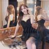 Sultry Mesh Deep V Fur Collar A-line Dress with Irregular Hem