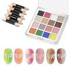 Gradient Nail Powder Palette by Perfect for Nail DIY Gel and Gradient Includes 8 Sponge Tips 16-Color Coikaze Art, Nails, Nails, Colors. (02 Palette)