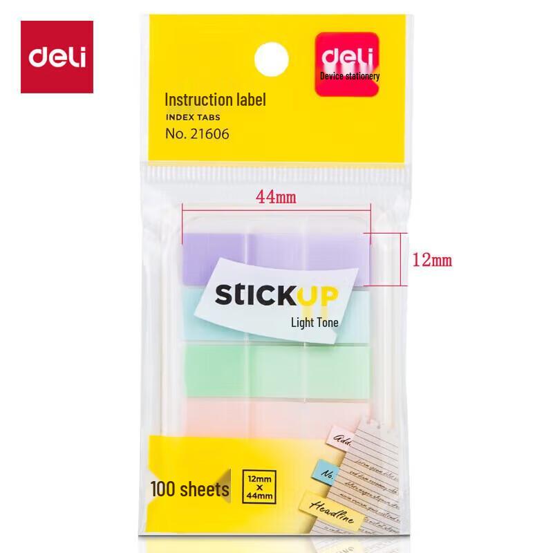 Deli 21606 Pastel Fluorescent Index Tabs