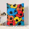 1pc Colorful Skulls Blanket Warm, Cozy, And Soft, Suitable for Sofas, Beds, Cars, And Office Use.Perfect for Camping And Travel, Making It a Great Gif