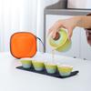 Gradient Travel Tea Set, Portable Gongfu Teaware Outdoor Quick Cup, 1 Teapot, 4 Tea Cups