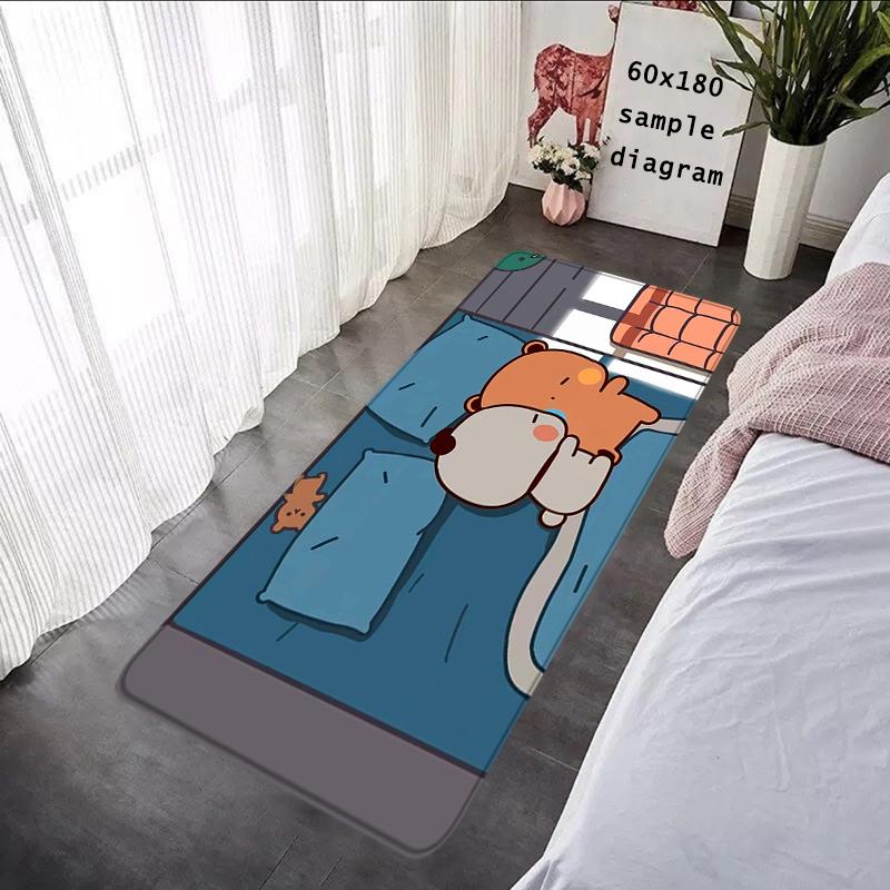 Living Room Rugs Foot Carpets Bubu Dudu Entrance Doormat Kawaii Rug Floor Mats Carpet Anti Slip Mat Home Kitchen Hallway Decor