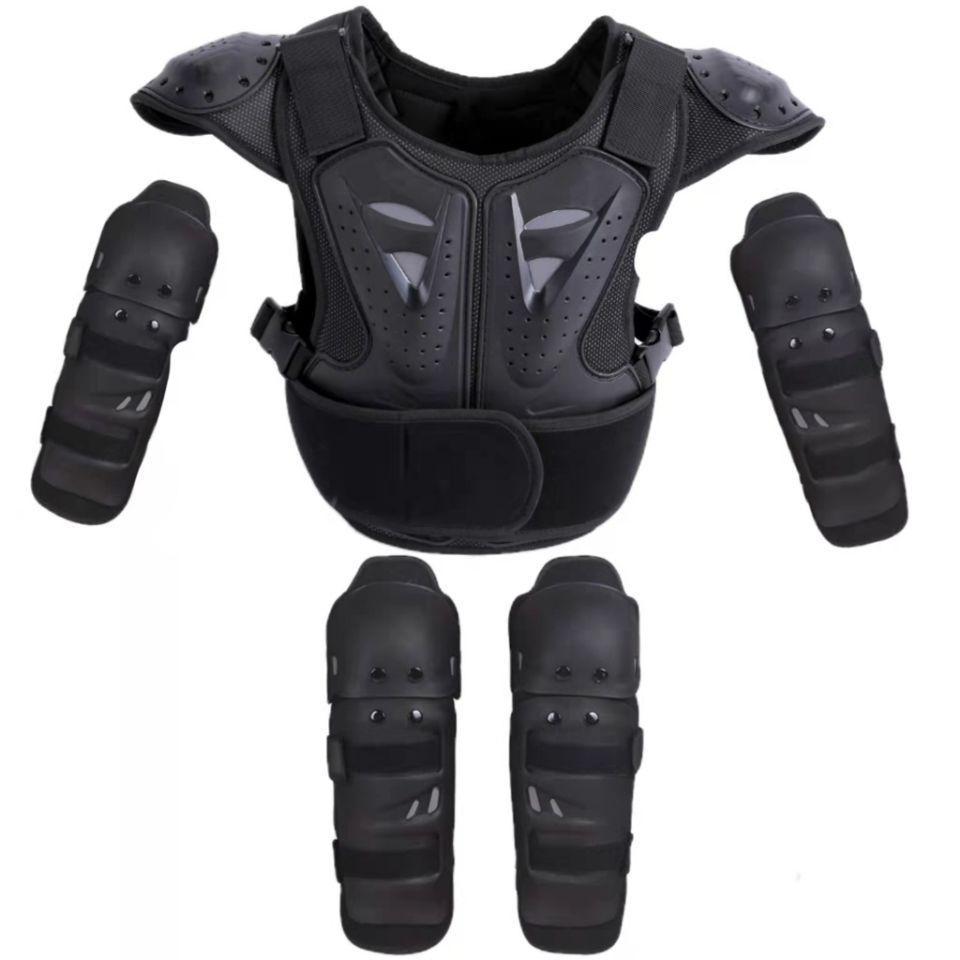 Kids' Motorcycle Balance Bike Armor Set: Knee, Elbow, Chest & Back Protectors.