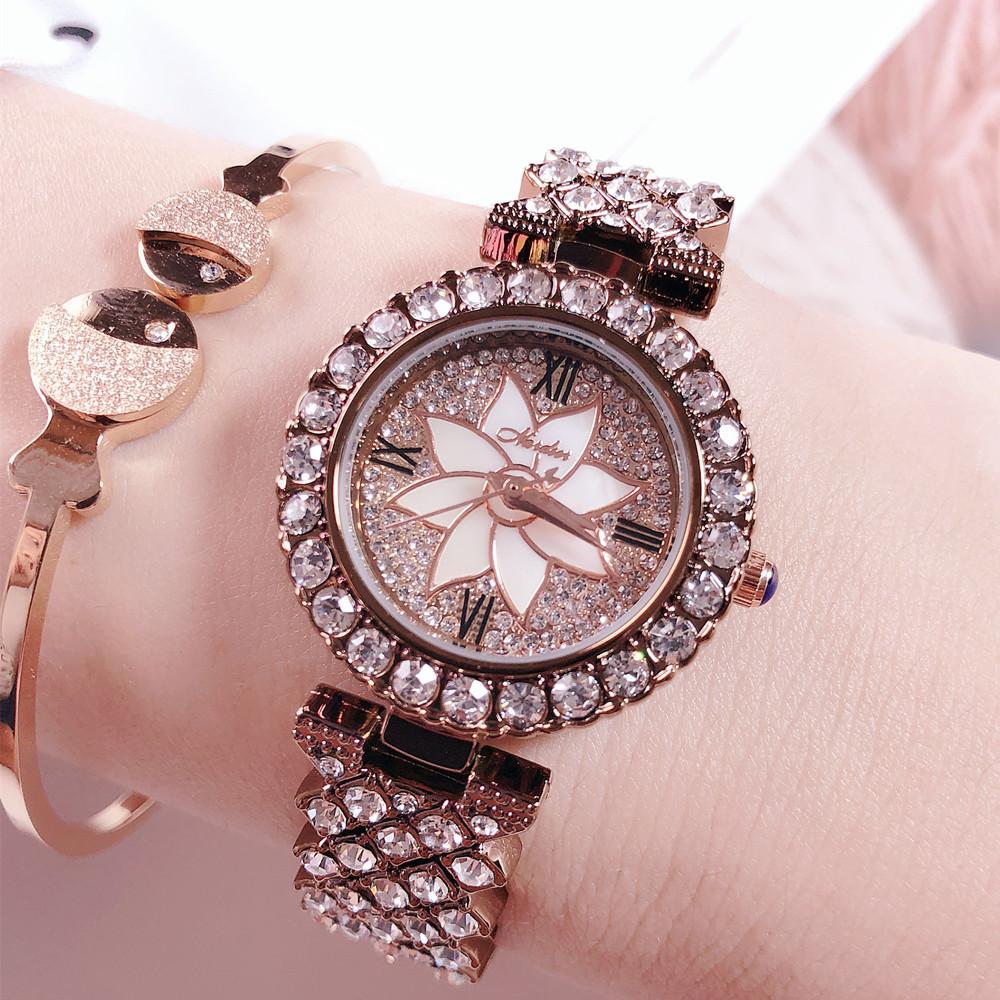 Fashion Trend Counter Watch Women'S Bracelet Diamond Fashion Watch Quartz Small Waterproof Women'S Watch