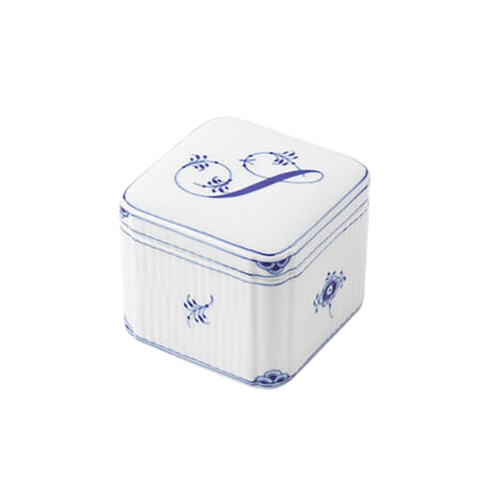 [Officially Imported] Royal Copenhagen Alphabet Collection Bonbonnière Square "S", 6cm Tall, 1075896