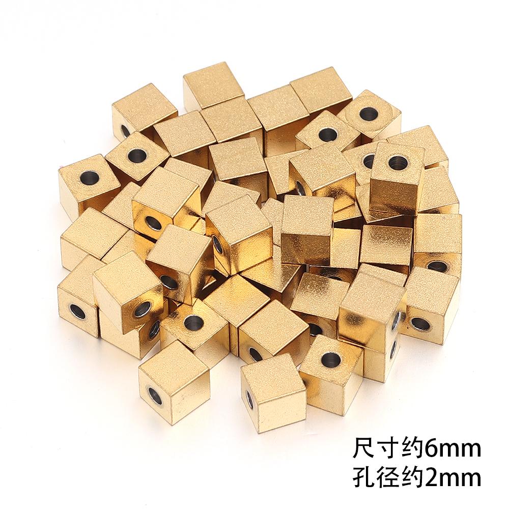 50Pcs 2.5 3 4 5 6mm Stainless Steel Beads Cube Spacer Beads Square Loose Beads For DIY Jewelry Making Necklace Bracelet Supplies