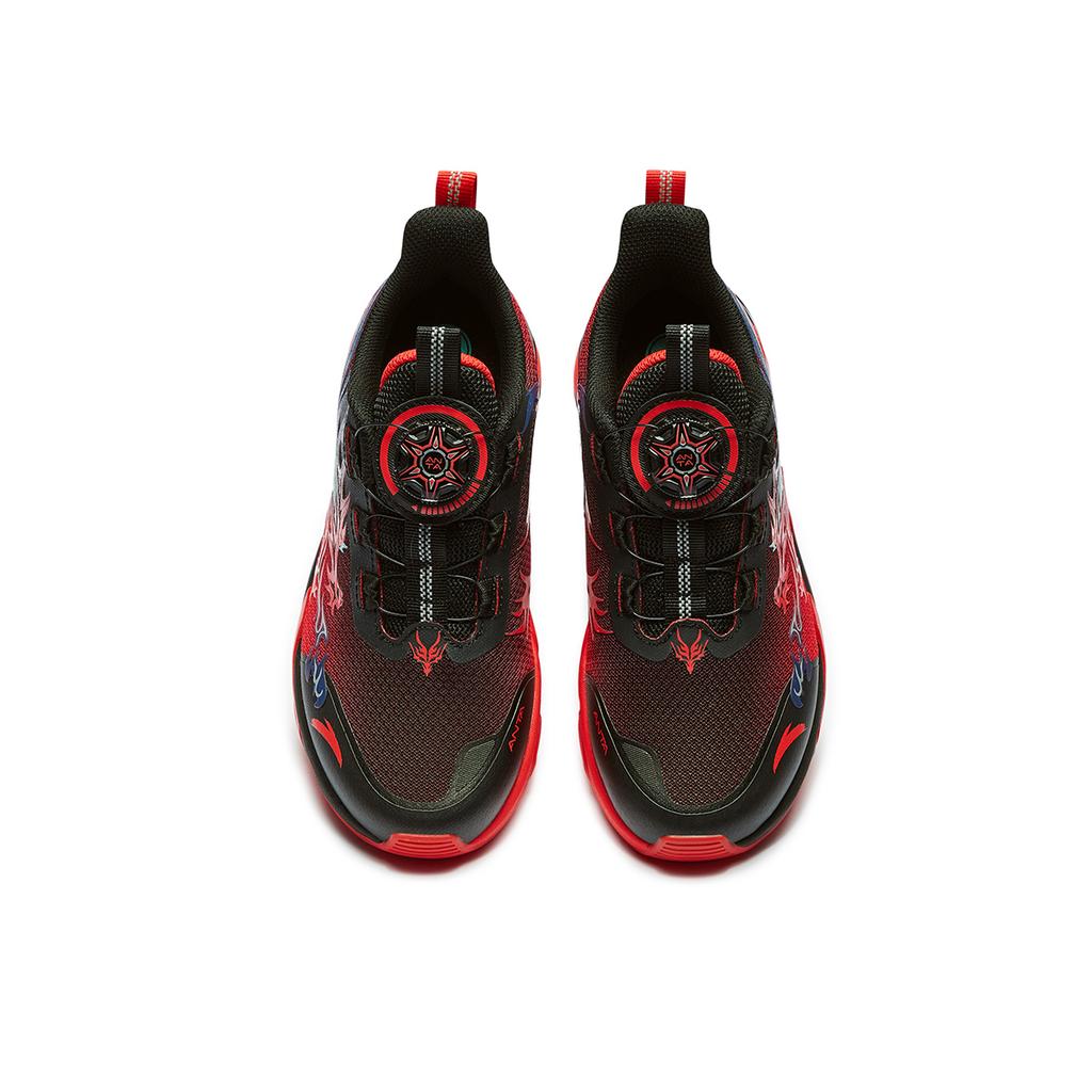 Anta Kids Running Series Spring Low Top Running Shoes Kids sneaker Black Hot-Red 332515504U