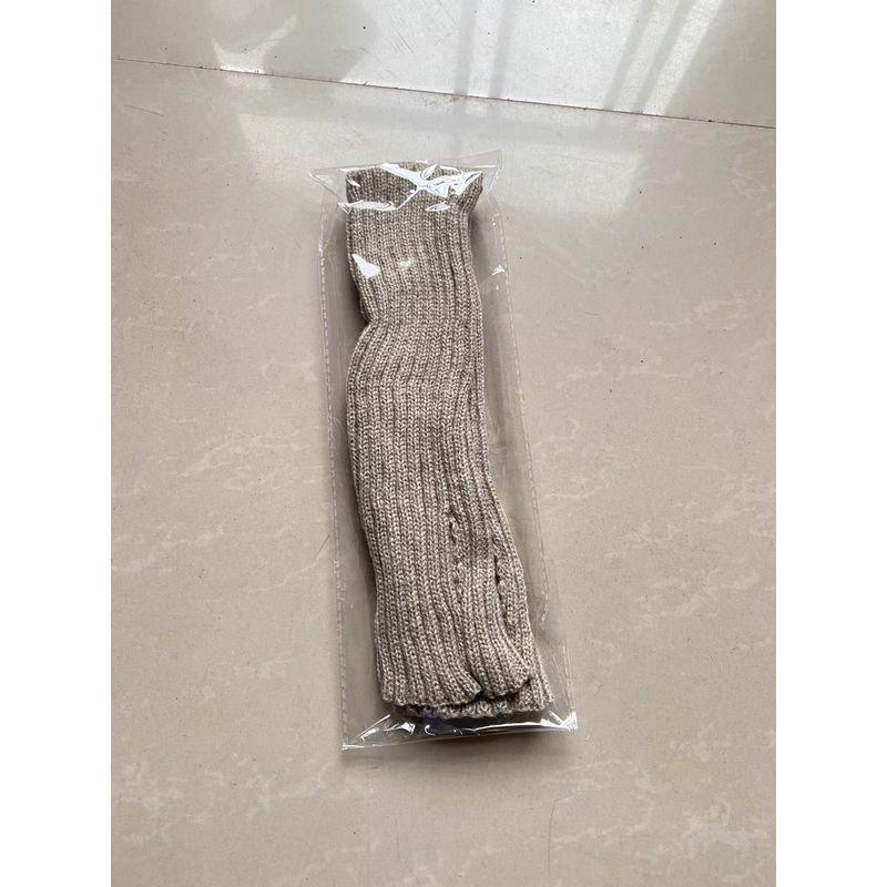 

New Arrival Fashion K-style Sun Protection Black Oversleeve Knitting Women s Winter Oversleeve Heattech Mid Length Long Length Knitting Arm Sleeve Light gray All yards