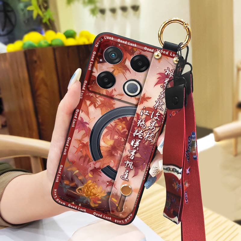 Protective Anti-knock Phone Case For infinix GT 20 Pro/X6871 Anti-dust Dirt-resistant Fashion Shockproof Wrist Strap