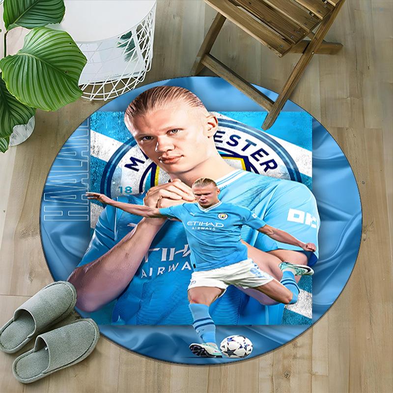 1pc Haaland9 Carpet, Round Rug, Comfortable, Suitable for Entryways, Living Rooms, Office, And Bedrooms, Christmas Decoration