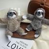 Adorabile Ciondolo Zaino Peluche Bradipo - Portachiavi Animale del Bosco per Bambine
