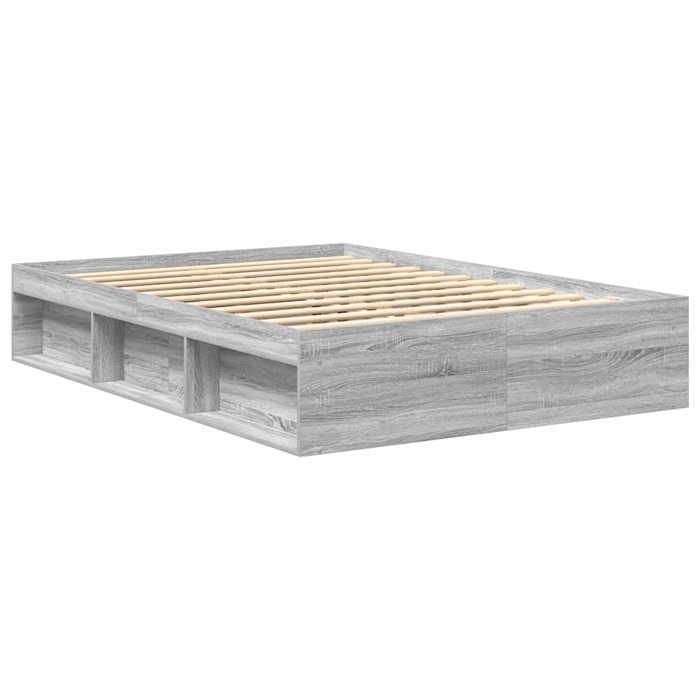VidaXL Cadre de lit sonoma gris 120x190 cm petit double 3203899
