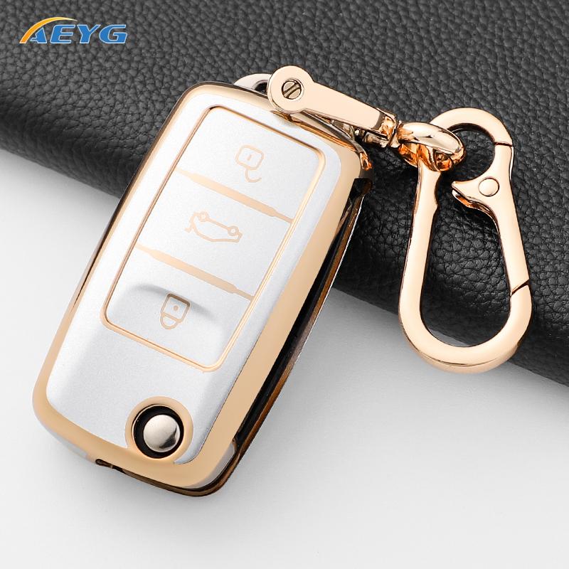 Soft Tpu Car Key Case Cover Shell Fob For Vw Volkswagen Polo Tiguan Passat B5 B6 B7 Golf 4 5 6 Mk6 Jetta Lavida Accessories Bag