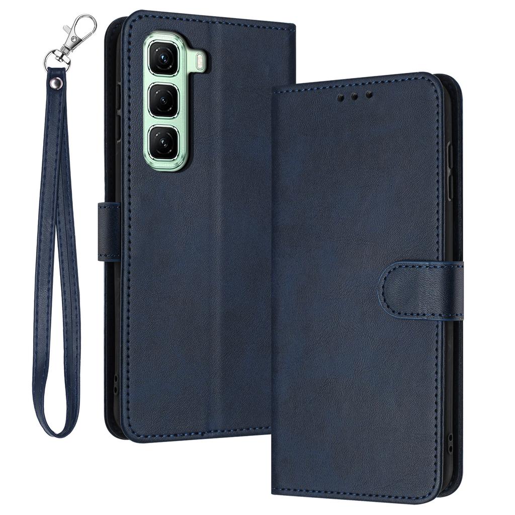 For Infinix Hot 50 Pro 4G Case Flip Stand PU Leather Wallet Phone Cover Calf Texture