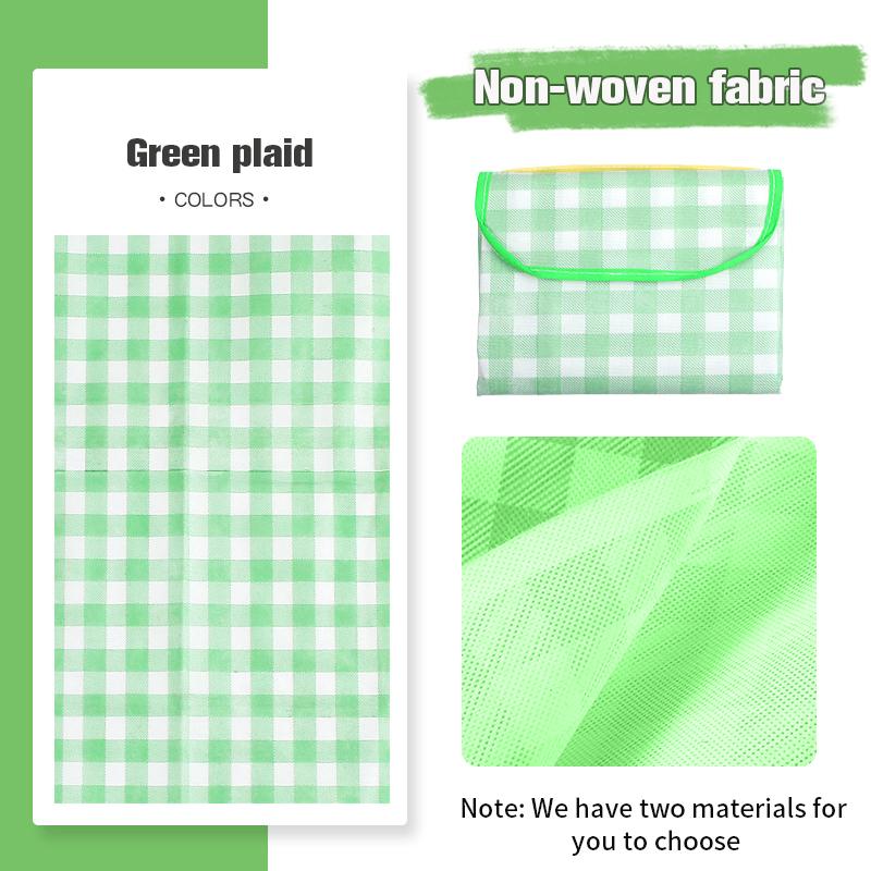 Classic Plaid Camping Mat Outdoor Use Family Water Repellent Picnic Mat Hiking Travel Foldable Storage Camping Pad Picnic Camp Supplies
