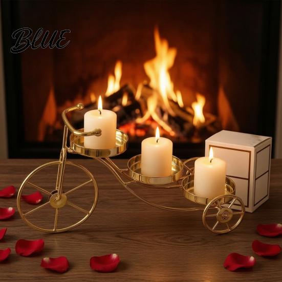 Outdoor Candle Holder Bicycle Shape Holder Nordic Style Candlestick Metal Durable Candlestick for Scented Candles Tealights Romantic Home