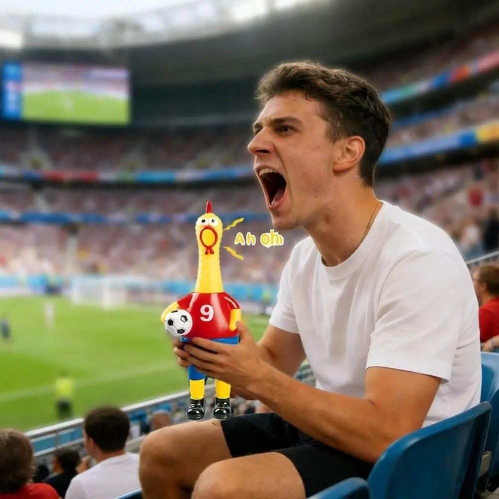 Stress Screaming Chicken Dog Toys Soccer Style Screaming Chicken Pinch Toy