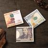 Men's Creative Wallet: Currency Print Canvas Card Holder, Customizable Designs Available