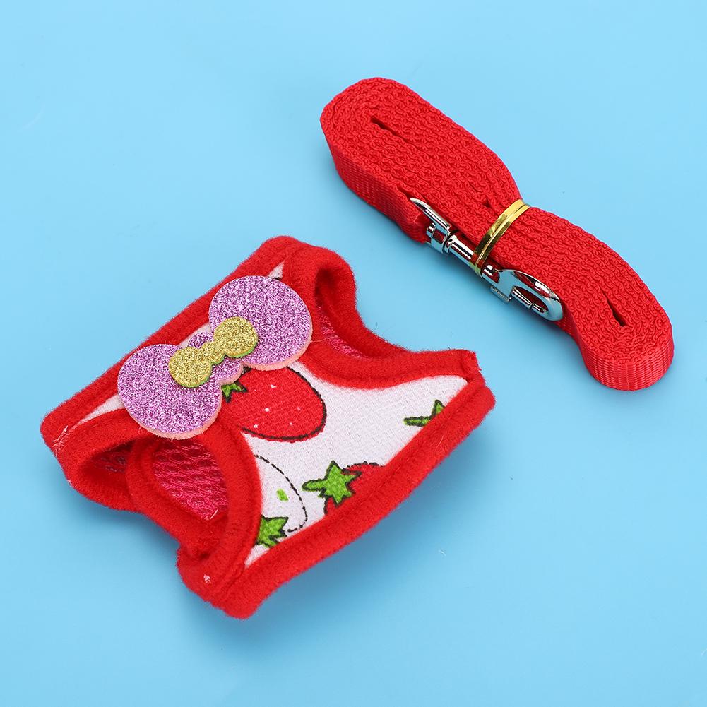 Small Pet Animal Leash Harness Set Comfortable Chest Strap Traction Vest for Rabbit Hamster Guinea PigS