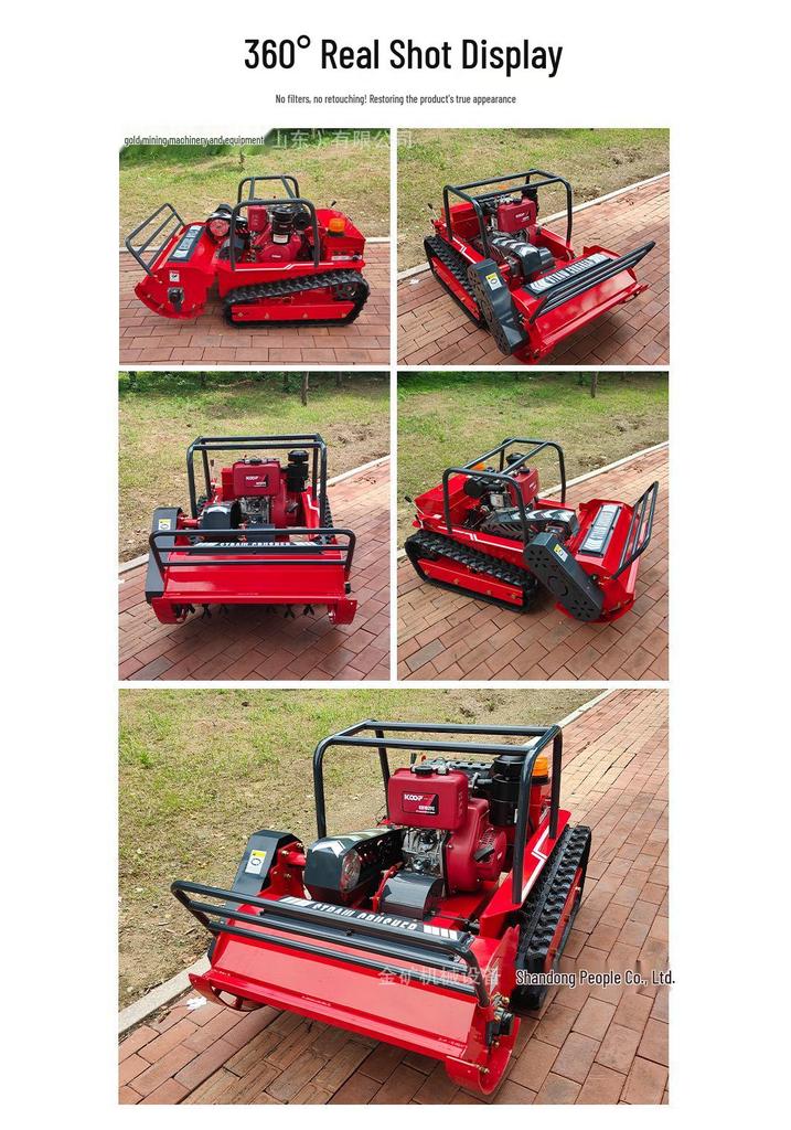 Russian Diesel Remote-Controlled All-Terrain Tracked Lawn Mower for Steep Slopes