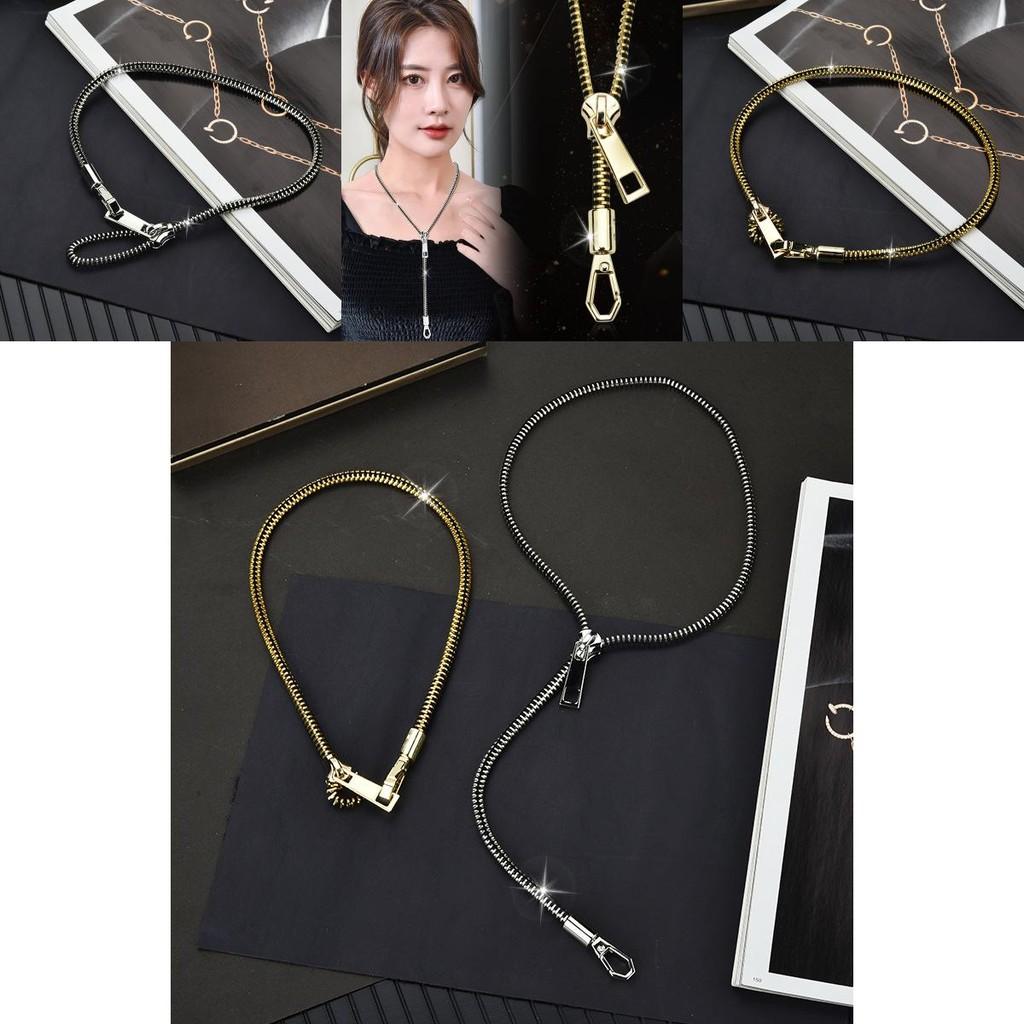 Elegant 18k Gold And Silver Zipper Lockbone Necklace For Couples Trendy And Minimalistic Design
