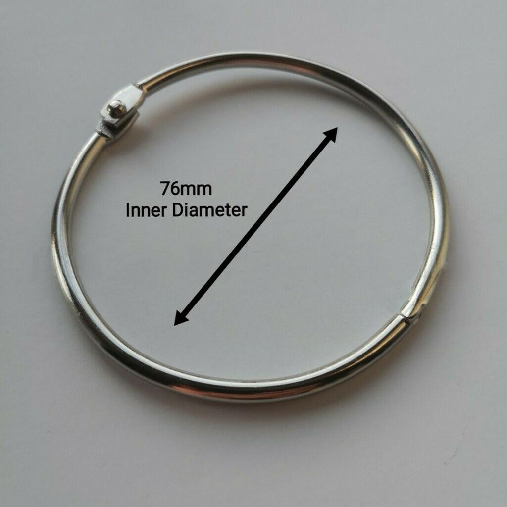 Buy Pdtoweb 1pc New Extra Large Hinged Keyring Split Ring Key Ring Jailers Fob 76mm Diameter at