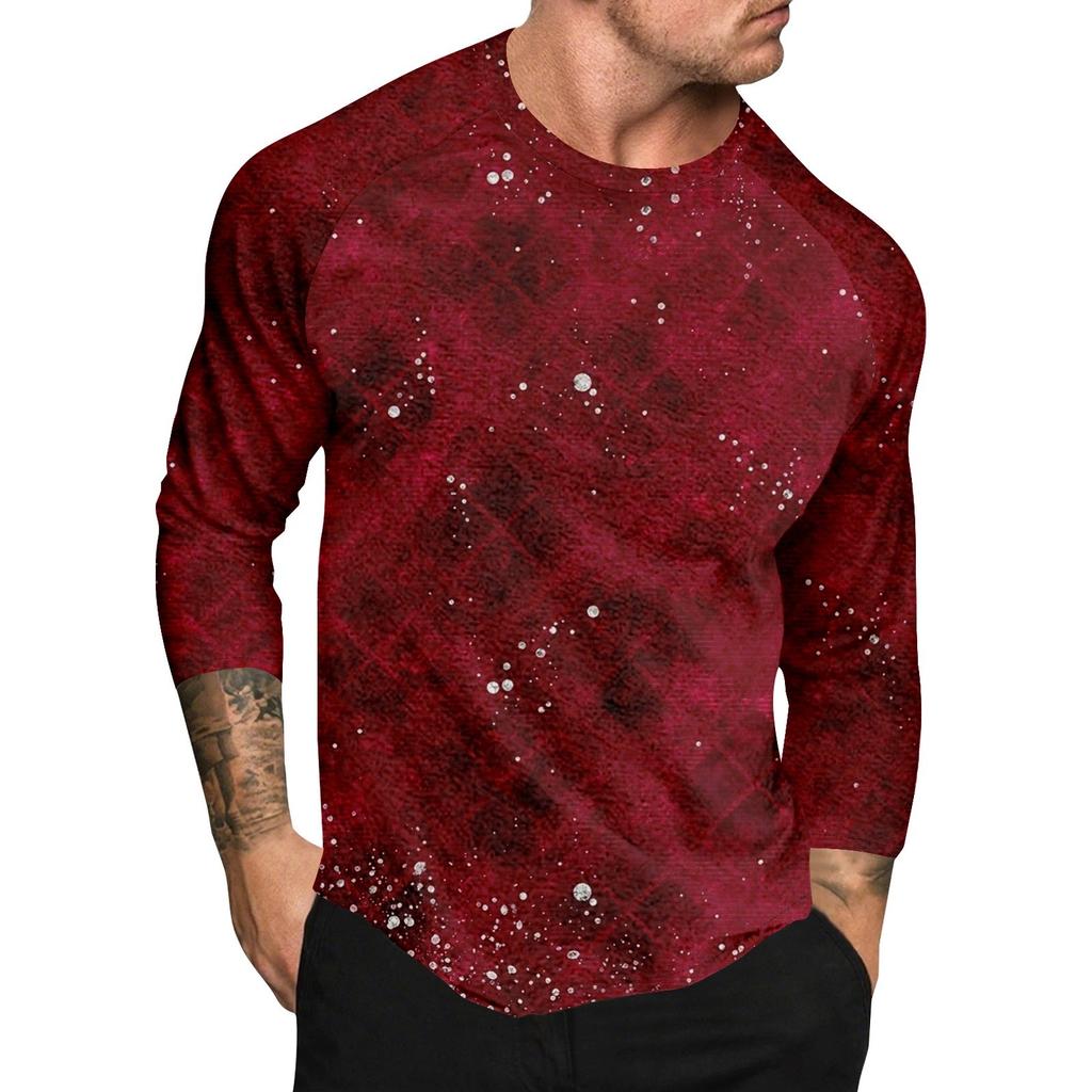 Pánský top s dlouhým rukávem s raglánovými rukávy a halloweenským potiskem