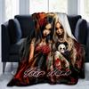 1PC Custom Name Dark Angelic Fantasy flannel blanket versatile,all-season throw suitable for the living room,bedroom,camping,travel,and gift