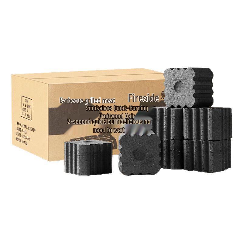 ZhiShi Smokeless Square Fruitwood Charcoal Briquettes