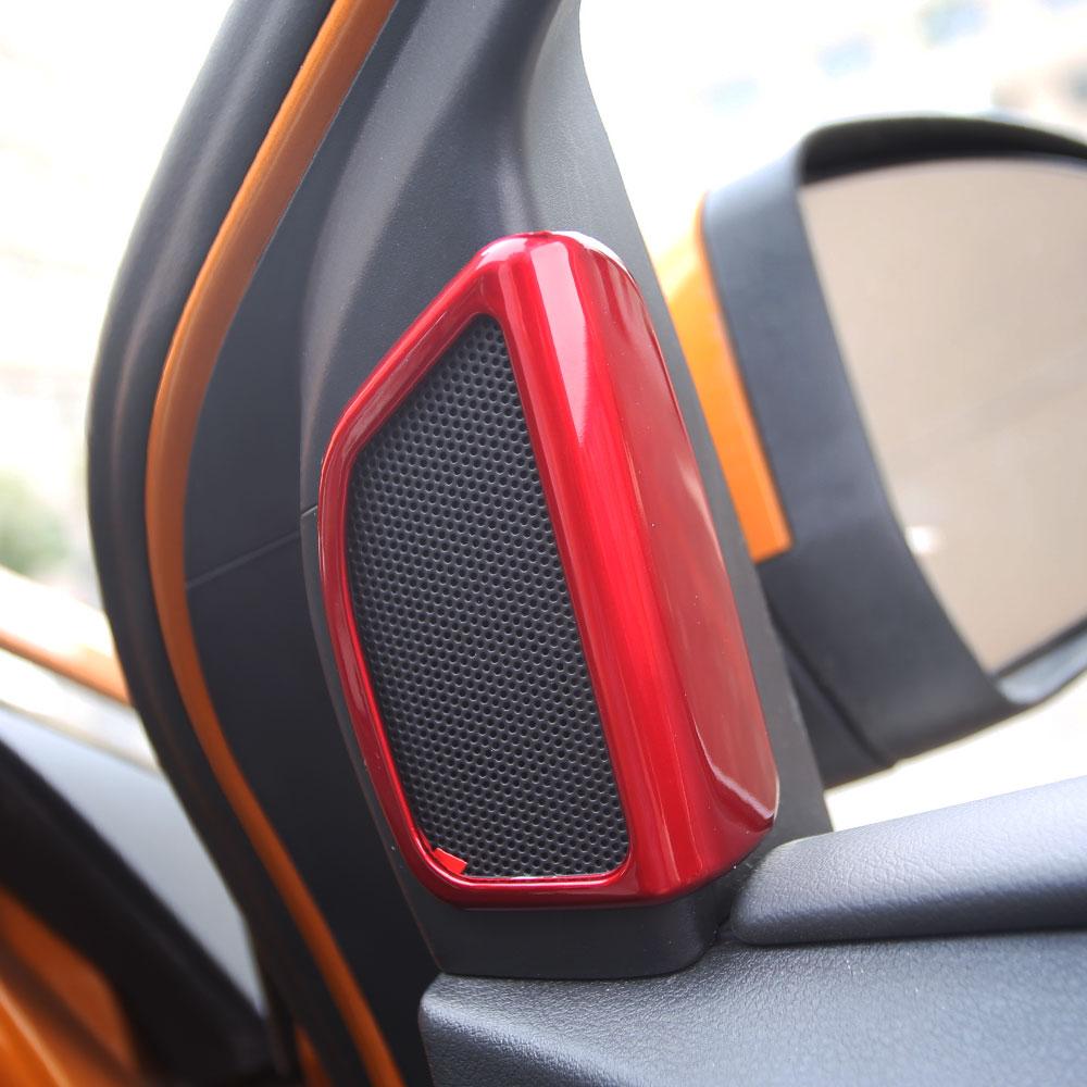 2Pcs/Set for Ford Focus 3 Mk3 2015 2016 2017 2018 A Pillar Audio Speaker Panel Decoration Cover Trim Sticker ABS Accessories