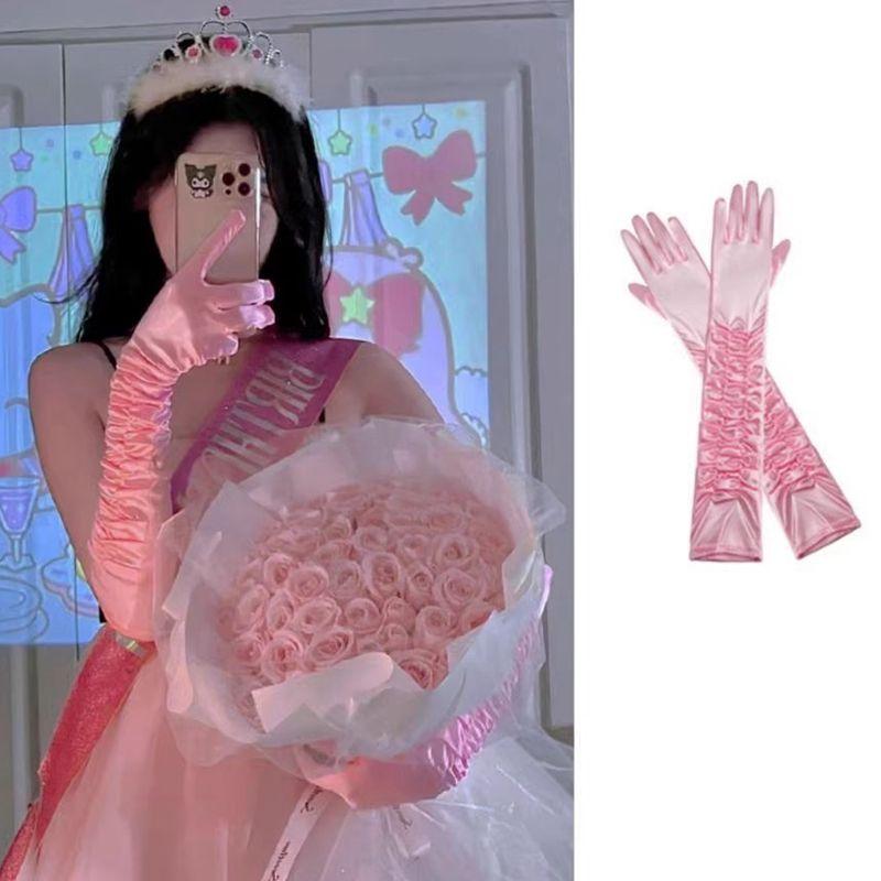 Barbie Pink Dancing Bridal Evening Dress with Fingers Female Wedding Dress