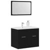 2 Piece Bathroom Furniture Set Black Oak Effect Particleboard