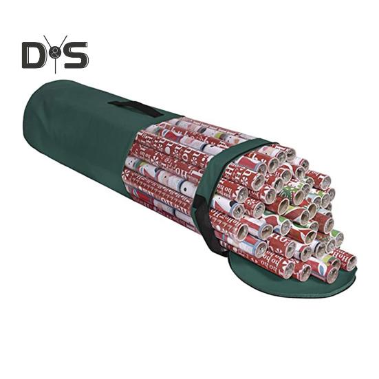 Gift Wrapping Paper Storage Bag Organizer with Handle Zipper Closure Large Capacity Waterproof Portable Wrapping Paper Holder
