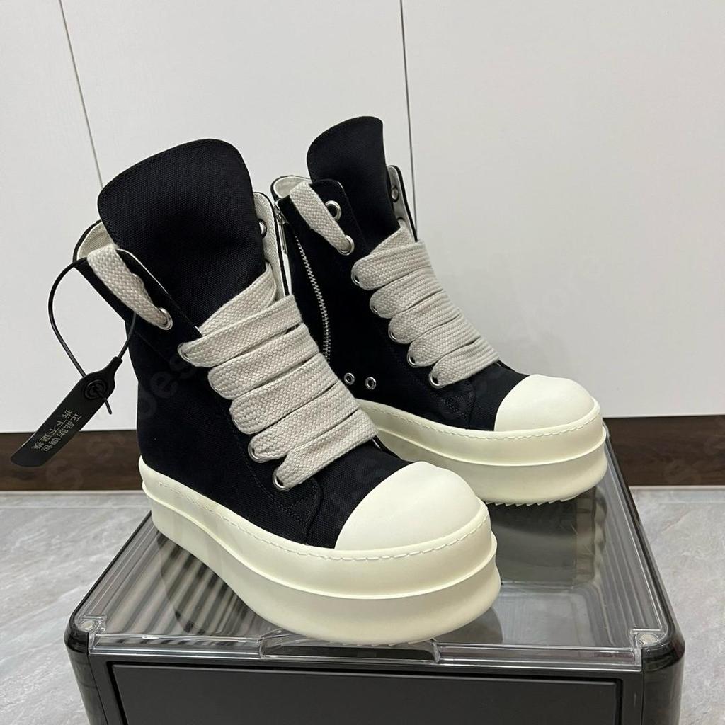 Ro Geobasket Pentagram Pánské tenisky Černé plátěné boty Kotníkové boty Pantshoes Zip 6cm Silná podrážka Dámské Vysoké top Ležérní boty