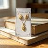 European & American Pearl Earring and Necklace Set - Simple, Fashionable Collarbone Design