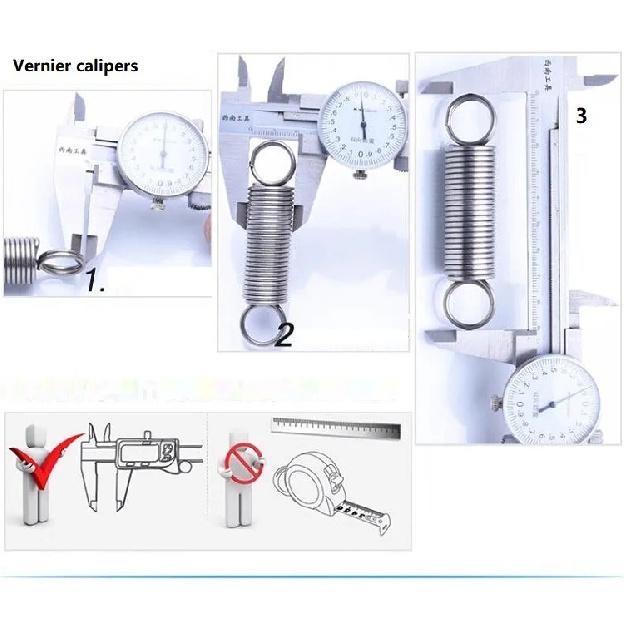 304 stainless steel pull spring double loop closed hook Stretch spring,Wire Dia0.6/0.7mm,OuterDia5/6/7/8mm,Length15-300mm.