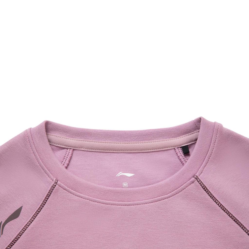 Li-Ning Fitness Series Sports Casual Round Neck Slim Fit Versatile Comfortable Long Sleeve T-Shirt Women Tops Hulijizi ATLV268-7