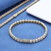 HHIOK Hip Hop Style 5/7mm Iced Tennis Chain 18K Gold Plated 5A Cubic Zirconia Fashion Exquisite Bracelet Gift for Men and Women