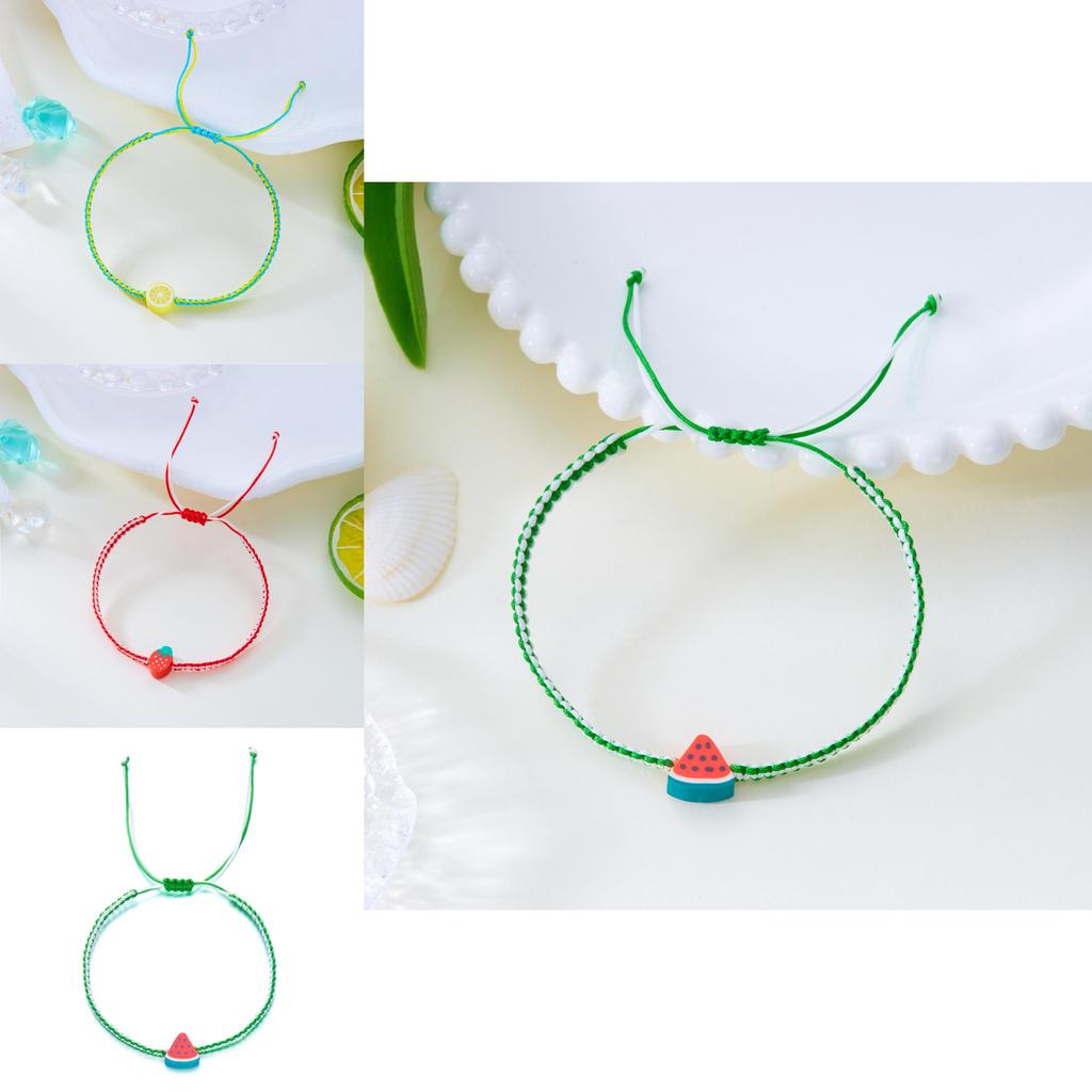 Summer Fruit Bracelet With Handmade Soft Clay For Women And Friendship Gifts