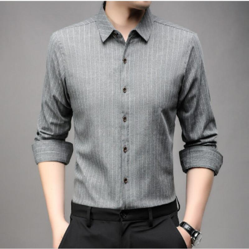 

Теплая белая рубашка на утином пуху, мужская, осень-зима, плюс утолщенный бархат, рубашка с длинными рукавами для мужчин среднего возраста, повседневная мужская куртка 4XL